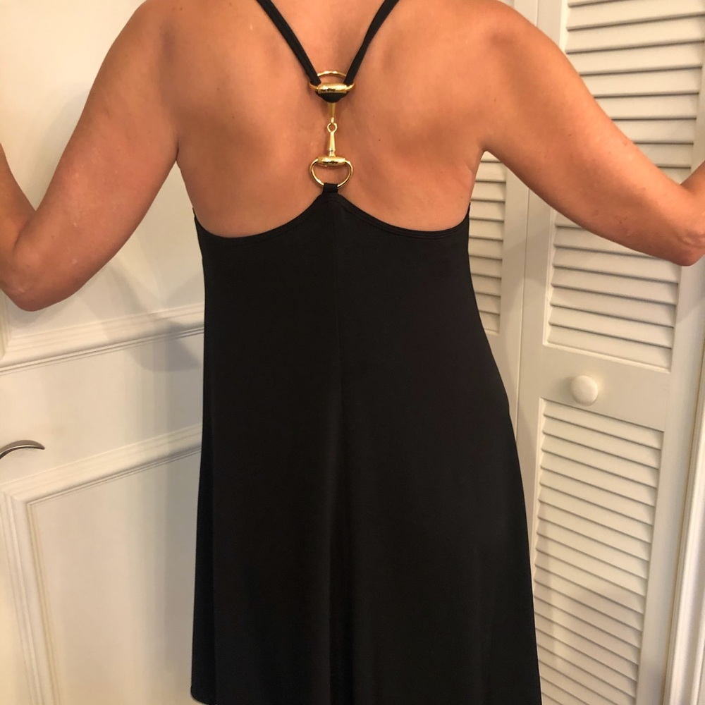 Trapeze black cocktail dress